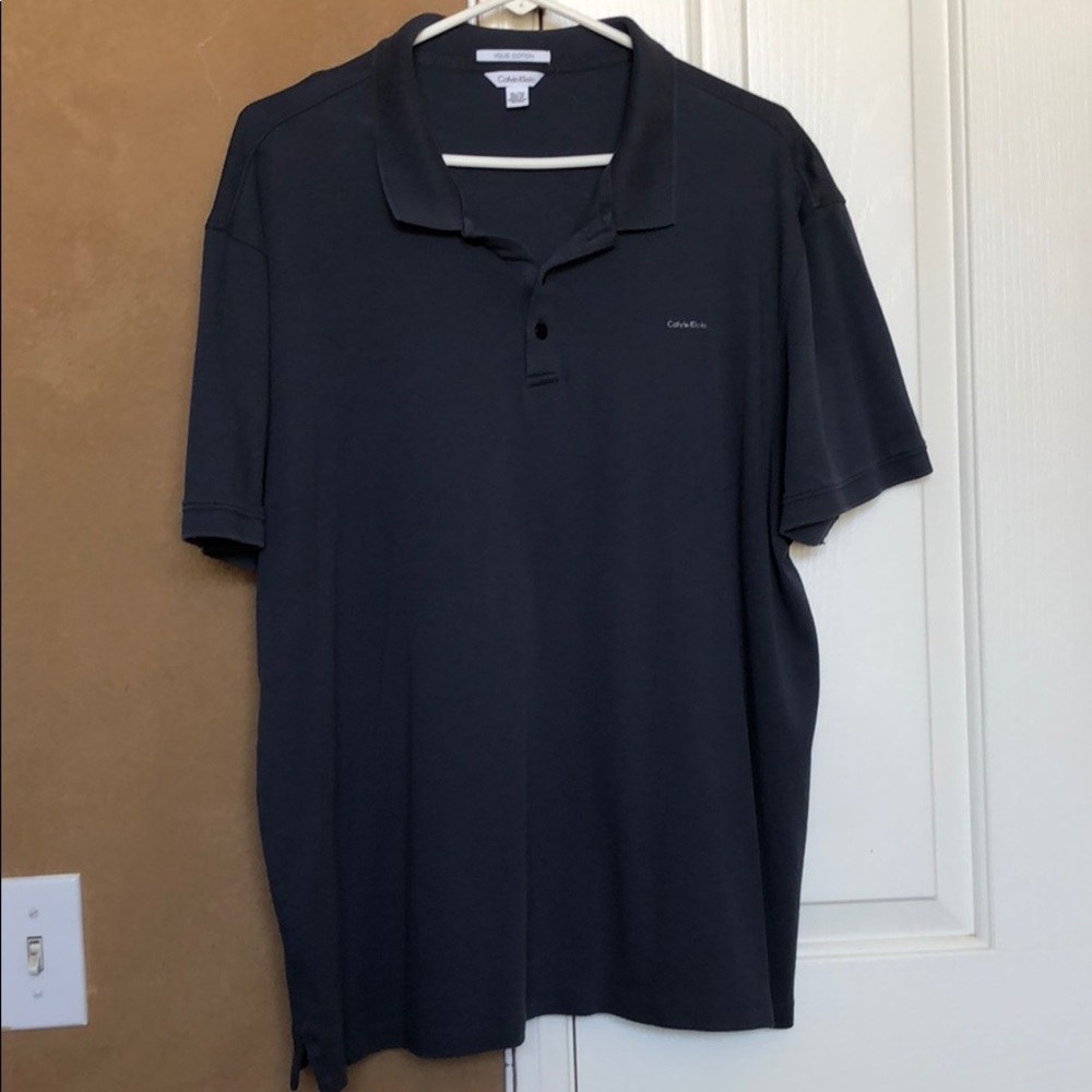 Grey Calvin Klein Polo Shirt